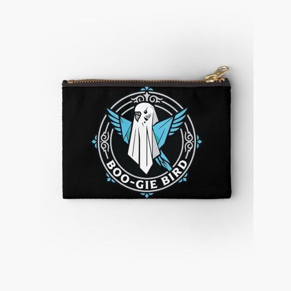 Item preview, Geometric Ghost Parakeet Boo-Gie Bird Emblem Art designed and sold by ZUMERI.