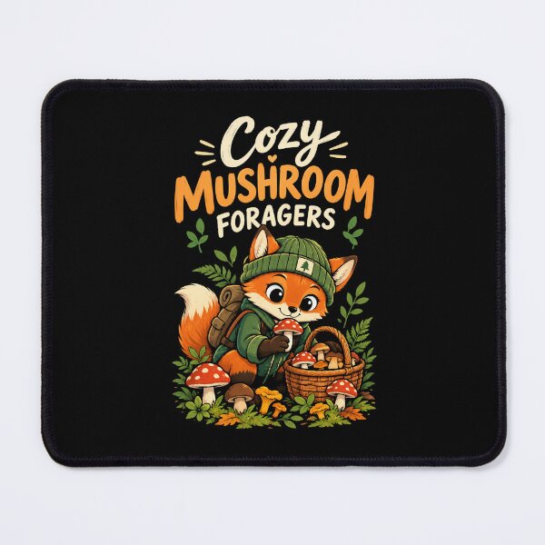 Item preview, Cozy Mushroom Forager Fox Mushroom Hunting Cottagecore Gift designed and sold by DeliqBrands.