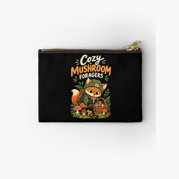 Item preview, Cozy Mushroom Forager Fox Mushroom Hunting Cottagecore Gift designed and sold by DeliqBrands.