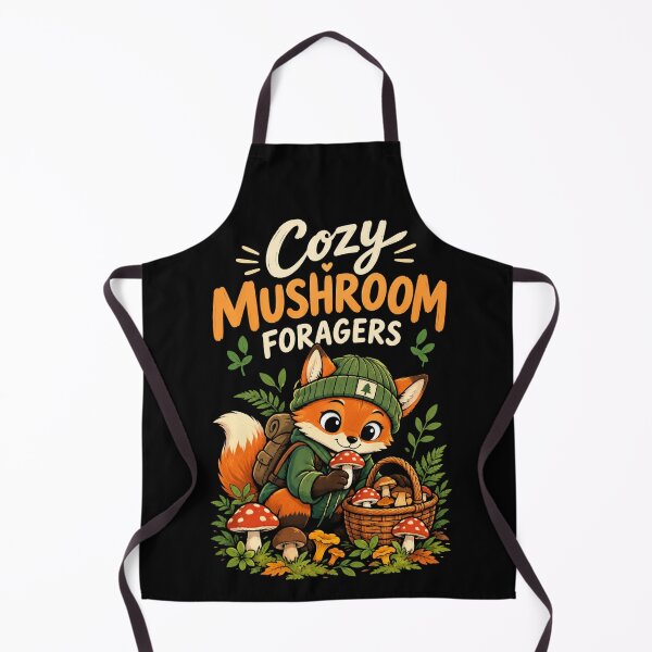 Item preview, Cozy Mushroom Forager Fox Mushroom Hunting Cottagecore Gift designed and sold by DeliqBrands.