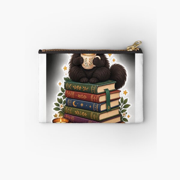 Item preview, Cozy Black Cat Coffee & Books – Dark Academia Bookworm Sticker designed and sold by JAY187VK.