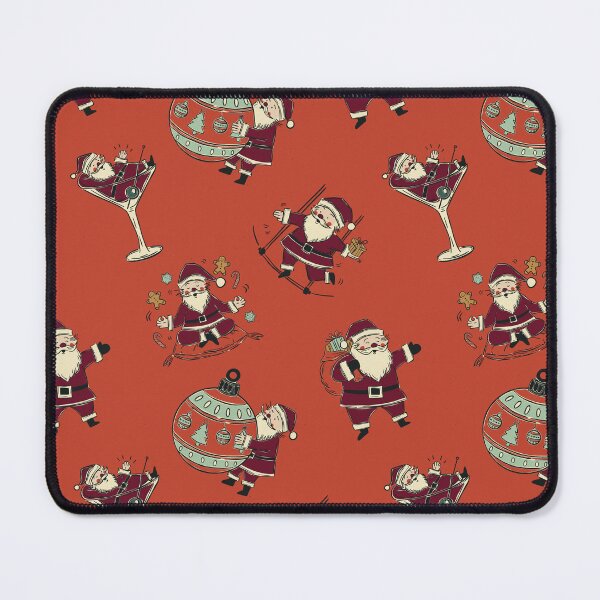Item preview, Funny Vintage Santa Claus Pattern in Crimson Red Editorial Xmas designed and sold by Claudia S. Design.