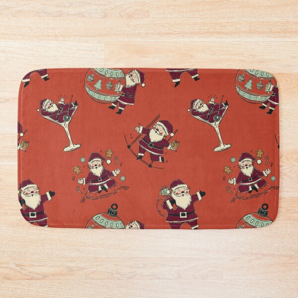 Item preview, Funny Vintage Santa Claus Pattern in Crimson Red Editorial Xmas designed and sold by Claudia S. Design.