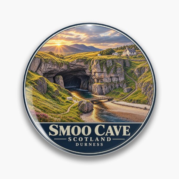 Item preview, Smoo Cave Durness Scotland Scottish Highlands Travel Sticker designed and sold by ArcanePrintsxo.
