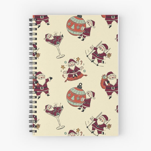 Item preview, Funny Vintage Santa Claus Pattern in Cream  Editorial Holiday designed and sold by Claudia S. Design.
