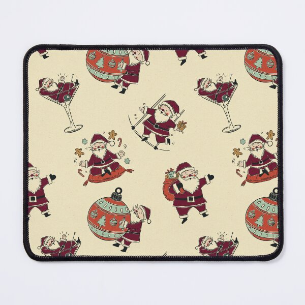 Item preview, Funny Vintage Santa Claus Pattern in Cream Editorial Holiday designed and sold by Claudia S. Design.