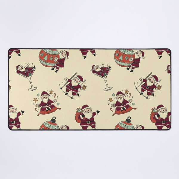 Item preview, Funny Vintage Santa Claus Pattern in Cream Editorial Holiday designed and sold by Claudia S. Design.