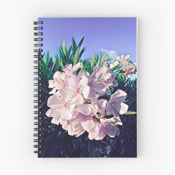 Item preview, Pastel Pink Oleander Flowers Graphic Botanical Art designed and sold by BalkanBloomArt.