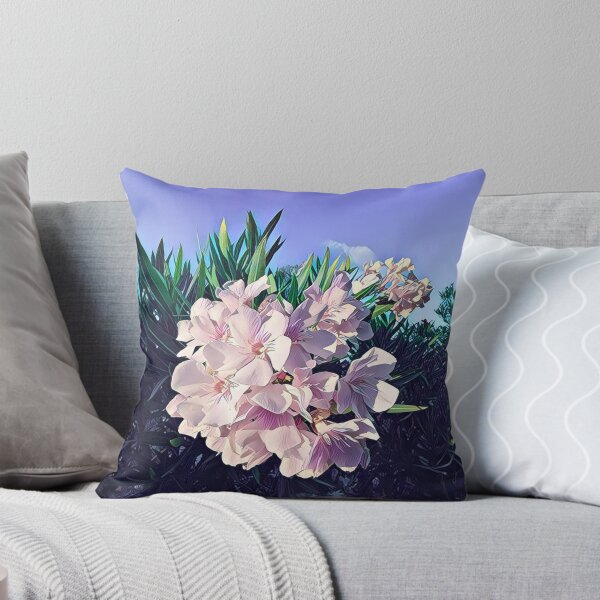 Item preview, Pastel Pink Oleander Flowers Graphic Botanical Art designed and sold by BalkanBloomArt.