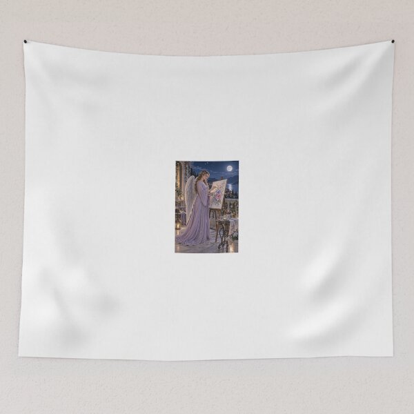 Item preview, Angel painting flowers coloring style designed and sold by CathryneDelamort.