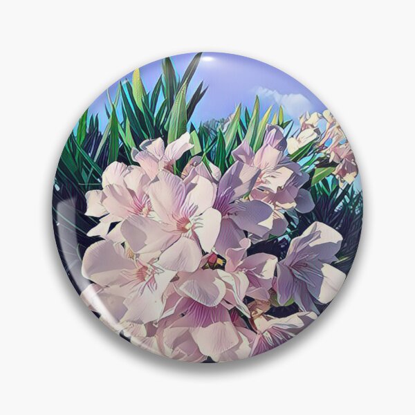 Item preview, Pastel Pink Oleander Flowers Graphic Botanical Art designed and sold by BalkanBloomArt.