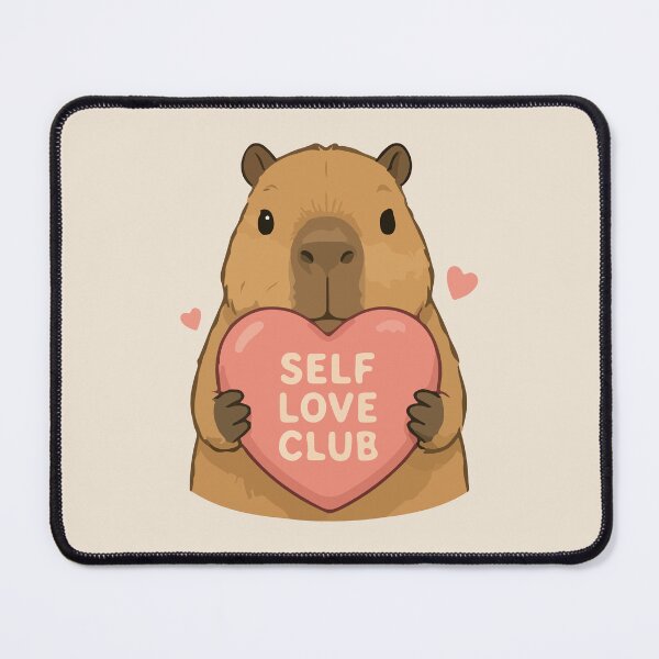 Item preview, Capybara Cartoon Self Love Club Positive designed and sold by stylishdzign.