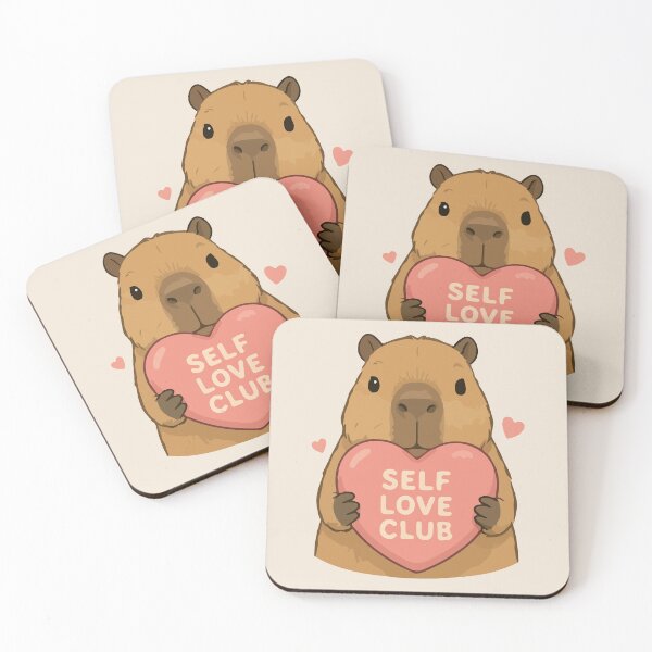 Item preview, Capybara Cartoon Self Love Club Positive  designed and sold by stylishdzign.
