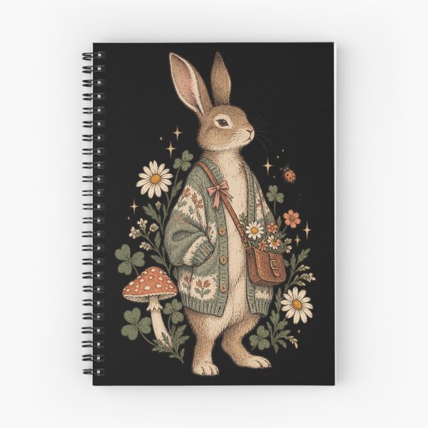 Item preview, Whimsical Rabbit Wildflower Cottagecore Illustration designed and sold by 966 A.D..