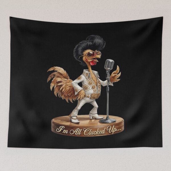 Item preview, I’m All Clucked Up – Funny Rock & Roll Rooster T-Shirt designed and sold by Classic Chaos Creations.