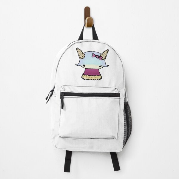 Item preview, Cute Horned Creature with Bow Blue – Kawaii Sticker Art designed and sold by davidmalec.