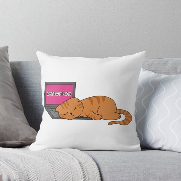 Item preview, Overworked Cat Laptop designed and sold by wingoo22.