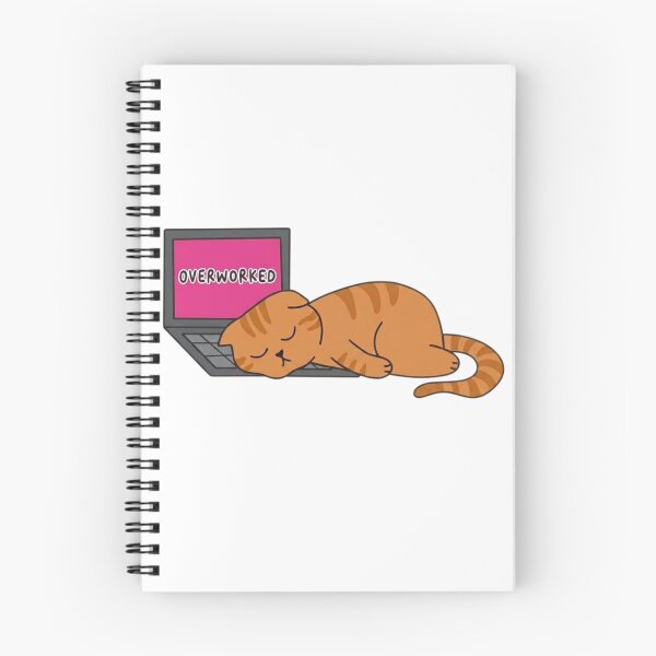 Item preview, Overworked Cat Laptop designed and sold by wingoo22.
