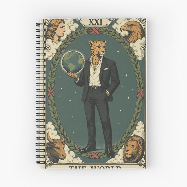 Item preview, T-Shirt The World Tarot Card – Classy Cheetah designed and sold by Animal Cosmic Society.