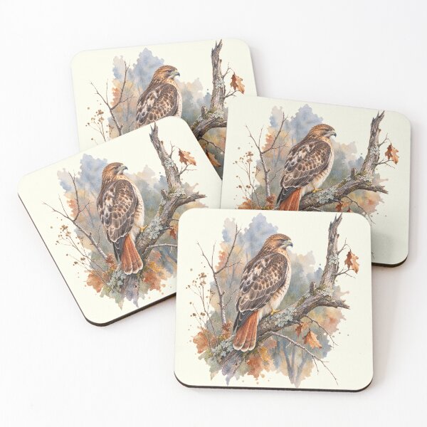 Item preview, Red-Tailed Hawk – Quiet Woodland Bird Art designed and sold by SusanSweetArt.