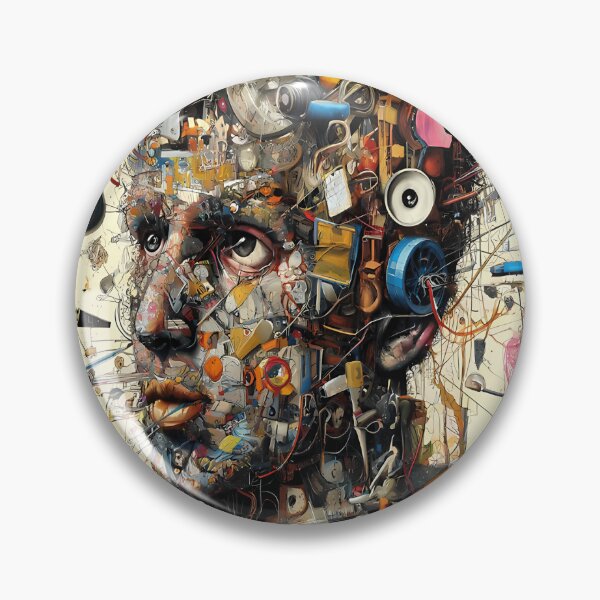 Item preview, Eclectic Arte Povera Portrait designed and sold by ArtisticWild.