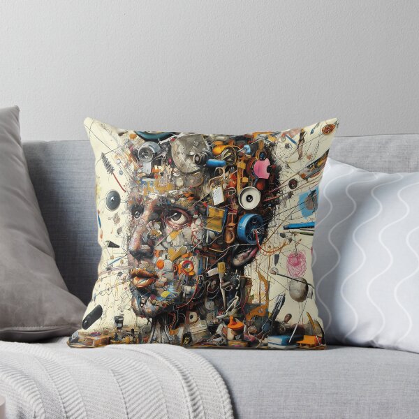 Item preview, Eclectic Arte Povera Portrait designed and sold by ArtisticWild.