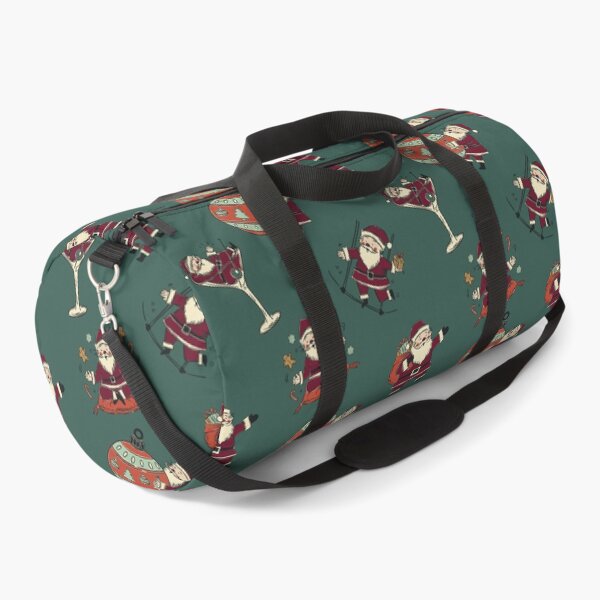 Item preview, Funny Vintage Santa Claus Pattern in Forest Green Editorial Holiday designed and sold by Claudia S. Design.