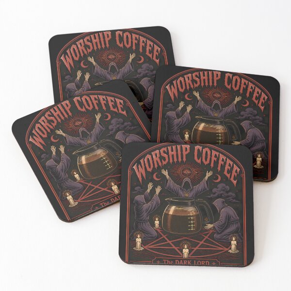 Item preview, Worship Coffee The Dark Lord Cult Design designed and sold by 4Titik.