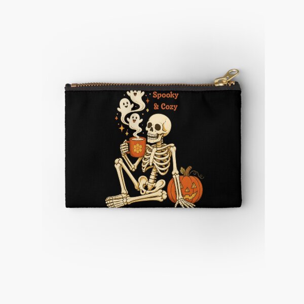 Item preview, Spooky & Cozy Retro Skeleton Coffee Pumpkin Halloween designed and sold by VizoArt-Studio.