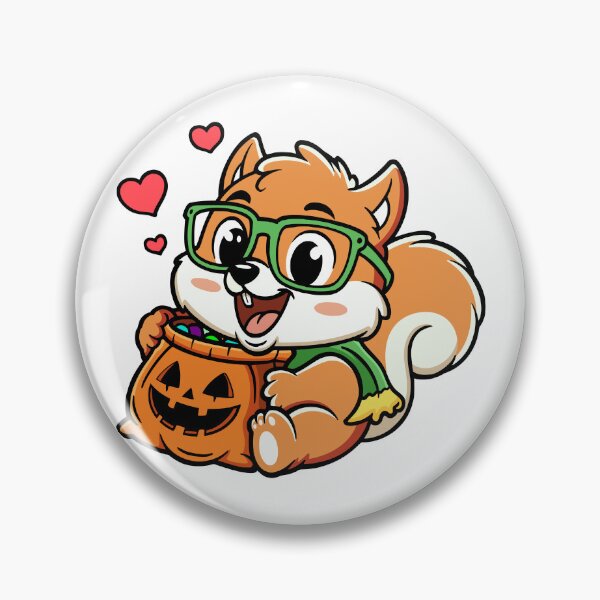 Item preview, Cute Squirrel with Halloween Pumpkin designed and sold by mex-art.