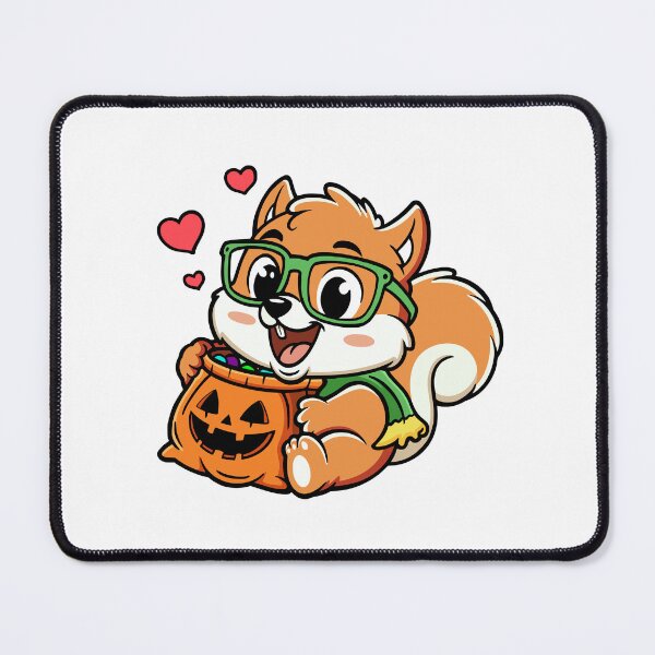 Item preview, Cute Squirrel with Halloween Pumpkin designed and sold by mex-art.