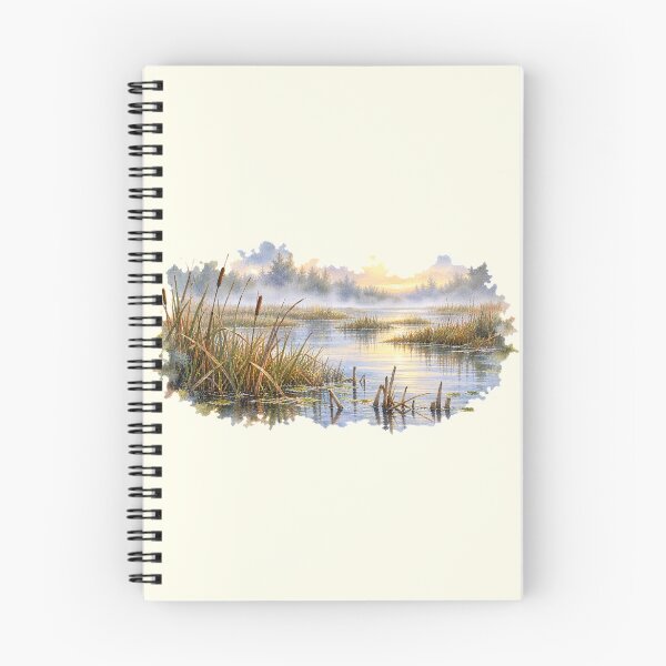 Item preview, Marsh Edge | Quiet Wetland Watercolor Landscape designed and sold by SusanSweetArt.