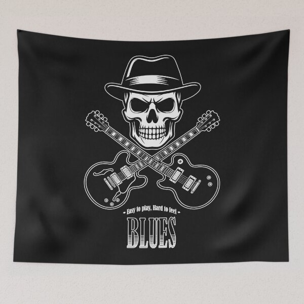 Item preview, Blues Skull designed and sold by Sarcastic Panda.