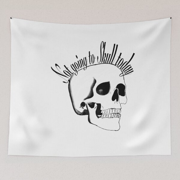 Item preview,  "Not Going to Skull Today" Funny School Pun Sticker Art designed and sold by davidmalec.