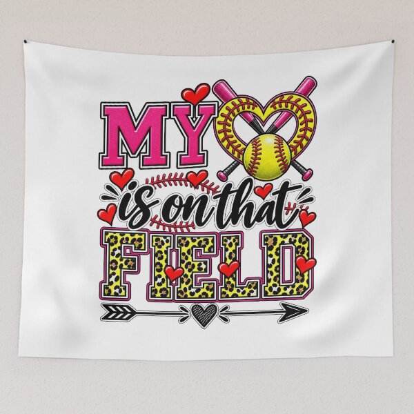 Item preview, My Heart Is On The Field baseball softball designed and sold by sibrina1.