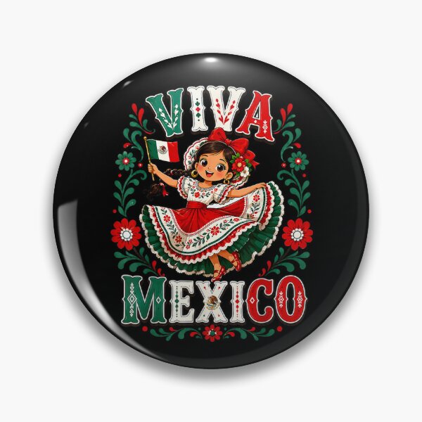 Item preview, Mexican Girl Flag Independence Day Girl Kids Viva Mexico designed and sold by Nannythenimfa.