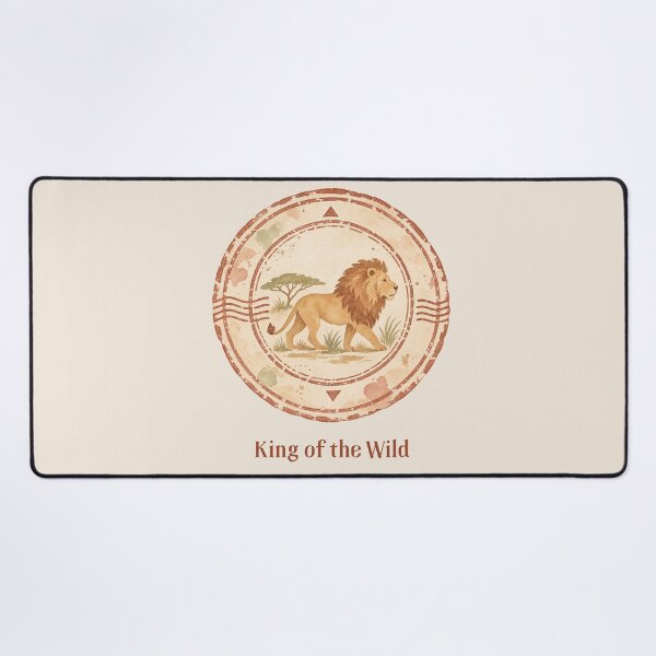Item preview, King of the Wild African Lion Seal designed and sold by mycute-stickers.