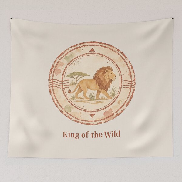 Item preview, King of the Wild African Lion Seal designed and sold by mycute-stickers.
