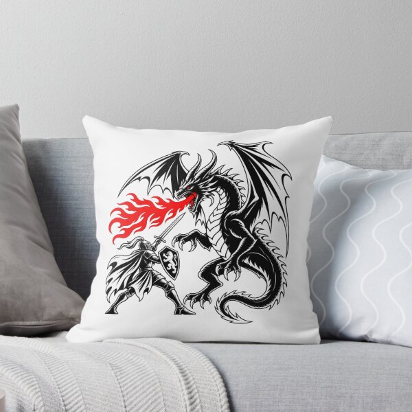 Item preview, Knight vs Dragon Fantasy Medieval Battle Graphic T-Shirt – Fantasy Knight Gift, Dragon Battle Graphic Tee designed and sold by Trendably.