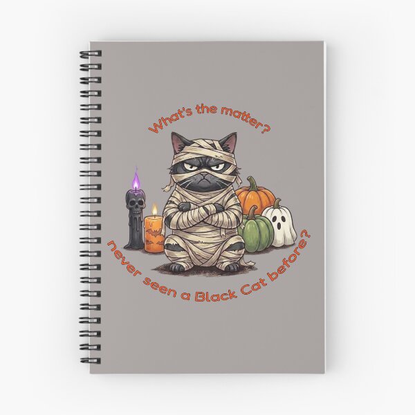 Item preview, Funny Halloween Mummy Black Cat - What's the matter? designed and sold by The-NOKU-Co.