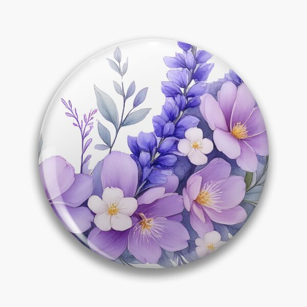 Item preview, Purple Floral Botanical Pattern – Elegant Wildflower Garden Design designed and sold by PeacefulD-signs.