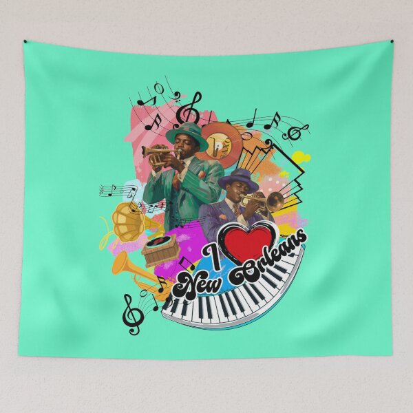 Item preview, I love New Orleans Jazz Medley  designed and sold by artbyomega.