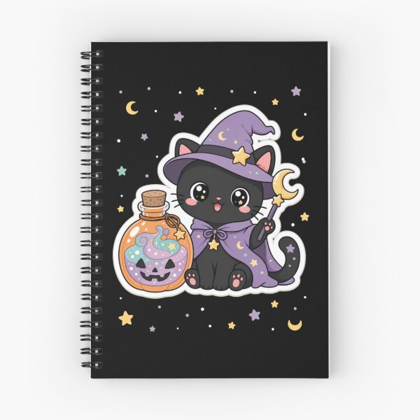 Item preview, Cute Witch Cat with Pumpkin Potion – Halloween Magic designed and sold by Artxotic Studio.