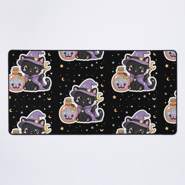 Item preview, Cute Witch Cat with Pumpkin Potion – Halloween Magic designed and sold by Artxotic Studio.