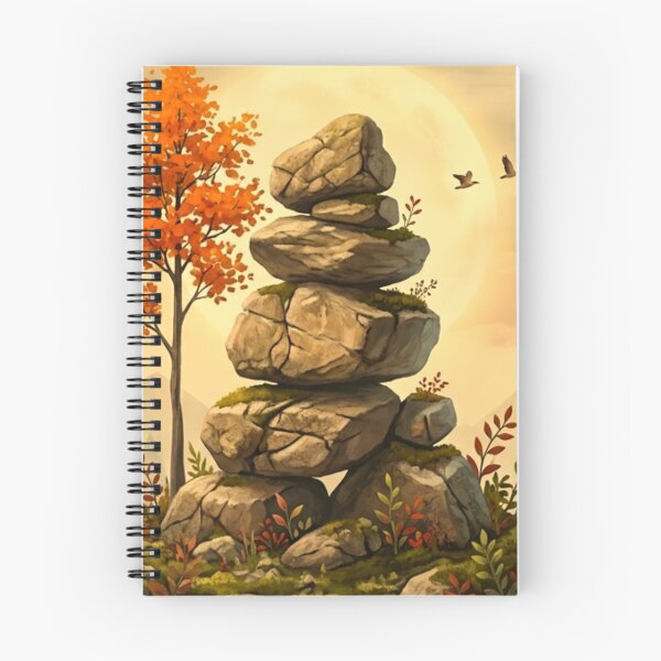 Item preview, Autumn Cairns Nature Illustration designed and sold by GabeMountainArt.