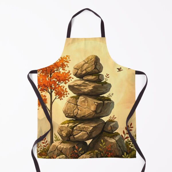 Item preview, Autumn Cairns Nature Illustration designed and sold by GabeMountainArt.