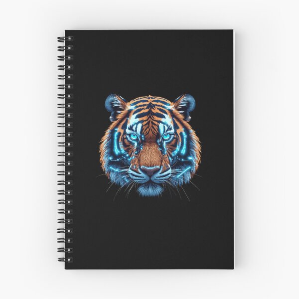 Item preview, Cybernetic Tiger Neon Blue and Copper designed and sold by Cyber Gold Studio.