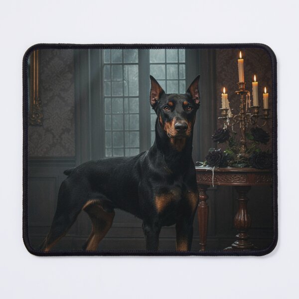 Item preview, Gothic Doberman Portrait in a Dark Victorian Mansion designed and sold by JanjjaSoulInk.
