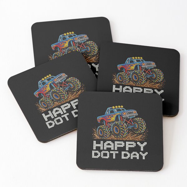 Item preview, Happy Dot Day Polka Dot Monster Truck Art for Boys Kids designed and sold by Nannythenimfa.