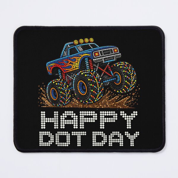 Item preview, Happy Dot Day Polka Dot Monster Truck Art for Boys Kids designed and sold by Nannythenimfa.